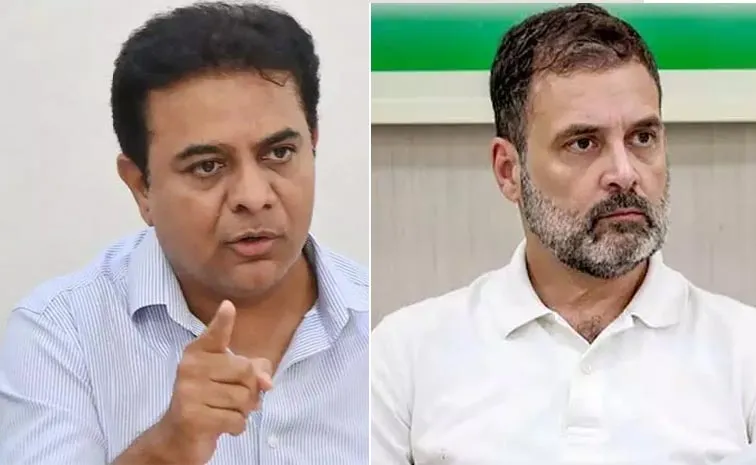 KTR Criticizes Rahul Gandhi Over Telangana Land Issues